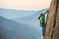 29-year old Climbing editor Julie Ellison tackles Razor Worm (5.9) in Chattanooga, Tenn.